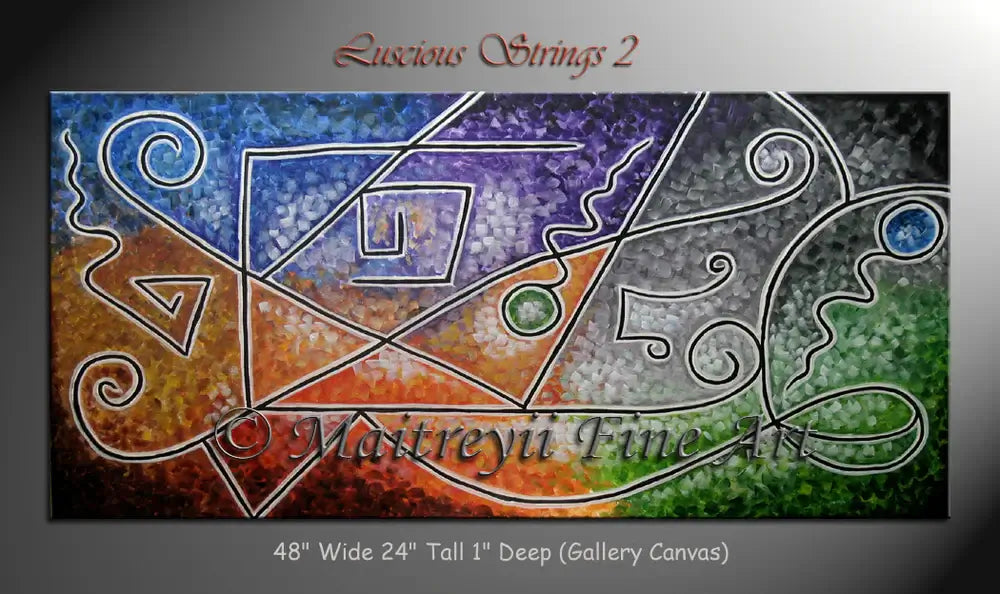 Abstract Painting Modern Art for Sale - Luscious Strings 2