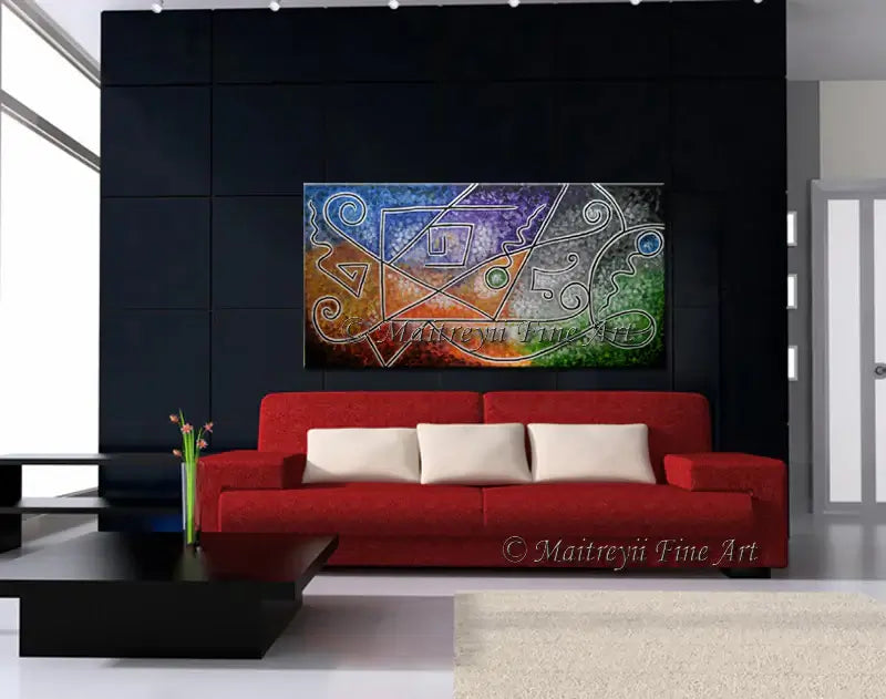 Abstract Painting Modern Art for Sale - Luscious Strings 2