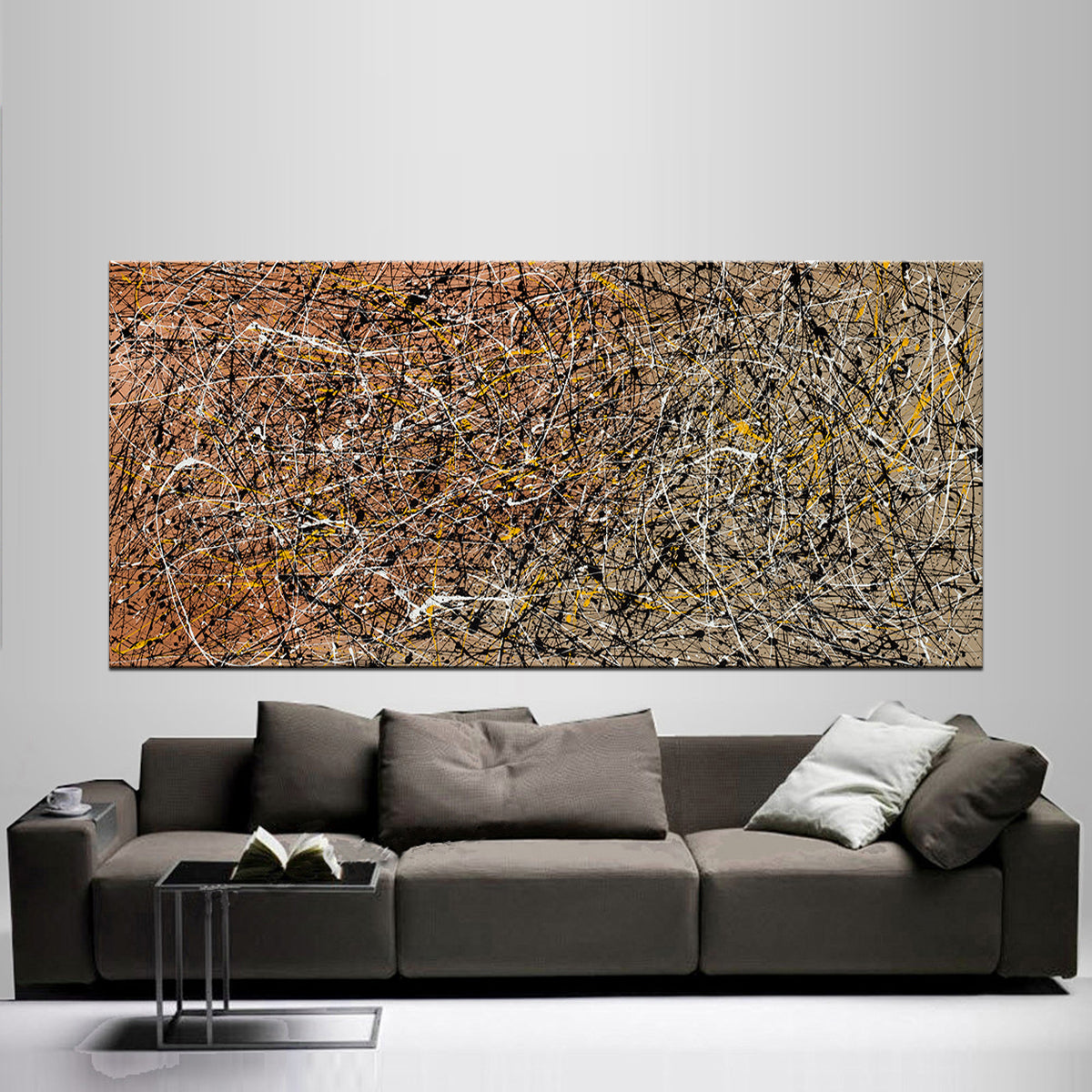 Jackson Pollock Style | Large Modern Art - Luxurious Style -4