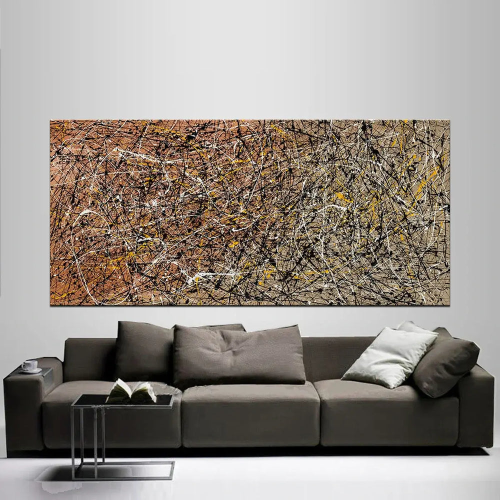 Jackson Pollock Style Painting – Oversized Abstract Art - Luxurious Style 4