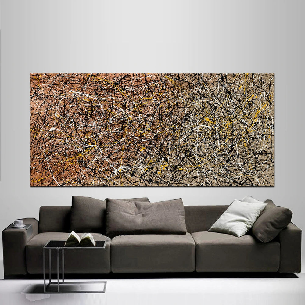 Abstract Angel Paintings | Jackson Pollock Style | Large Modern Art - Luxurious Style -4