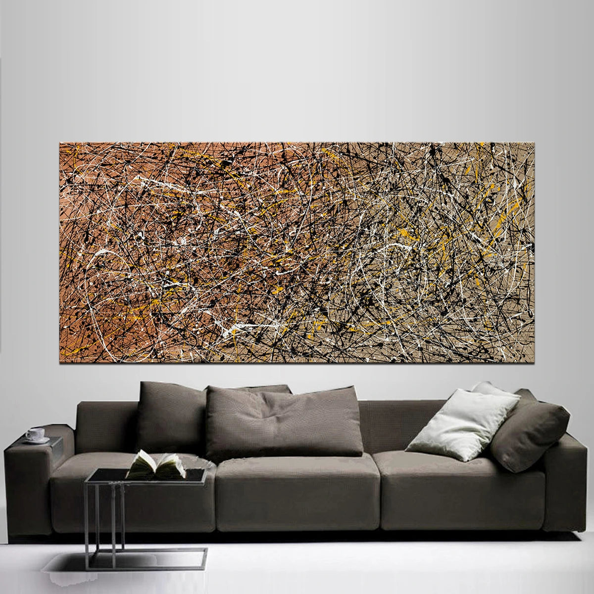 Abstract Angel Paintings | Jackson Pollock Style | Large Modern Art - Luxurious Style -4