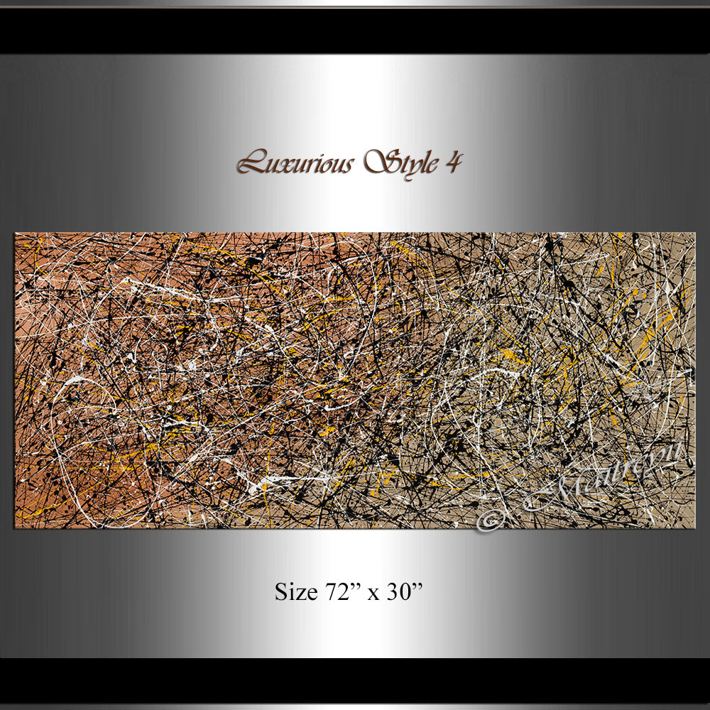 Jackson Pollock Style Painting – Oversized Abstract Art - Luxurious Style 4