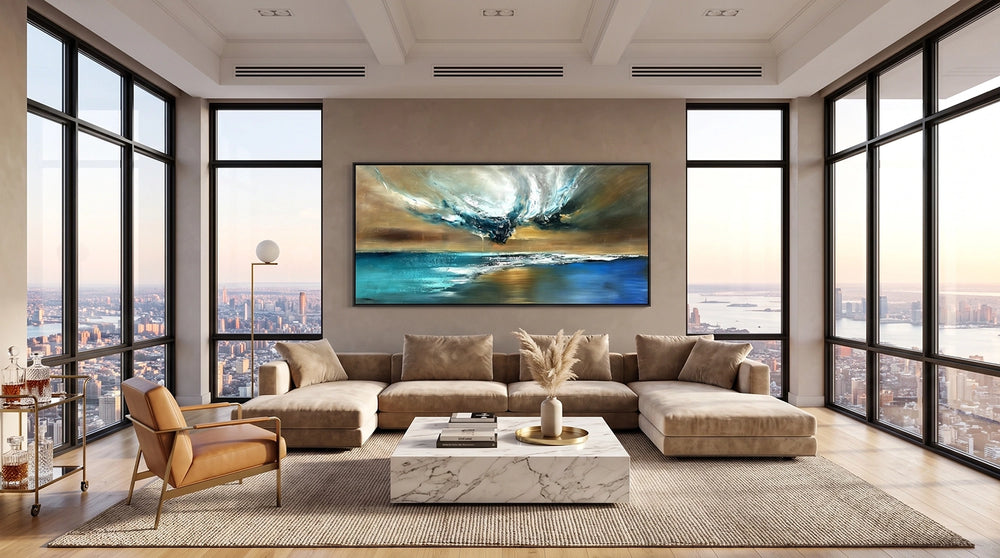 Ocean Dream – Large Original Abstract Ocean Painting | Modern Blue Wall Art