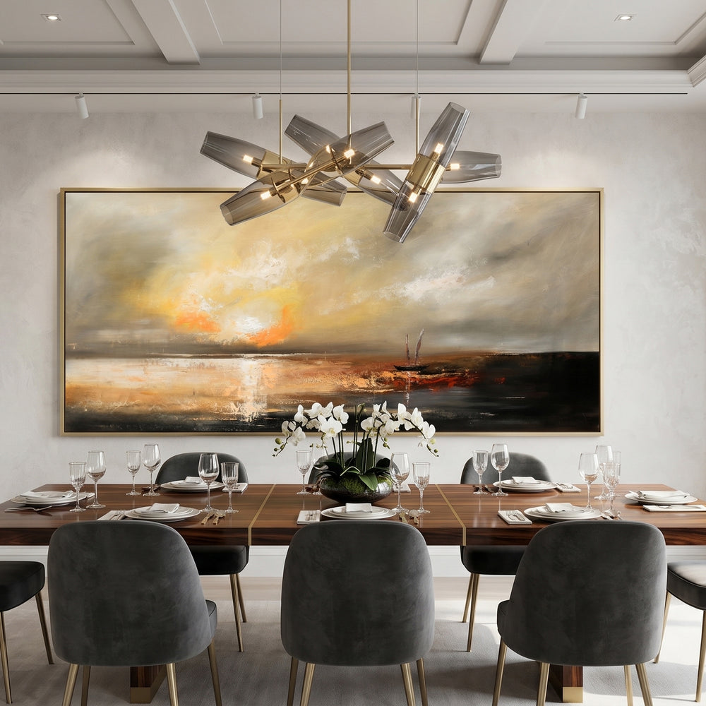 Ocean Artwork – Abstract style Gold Seascape for luxury homes - Amazing Ocean 1
