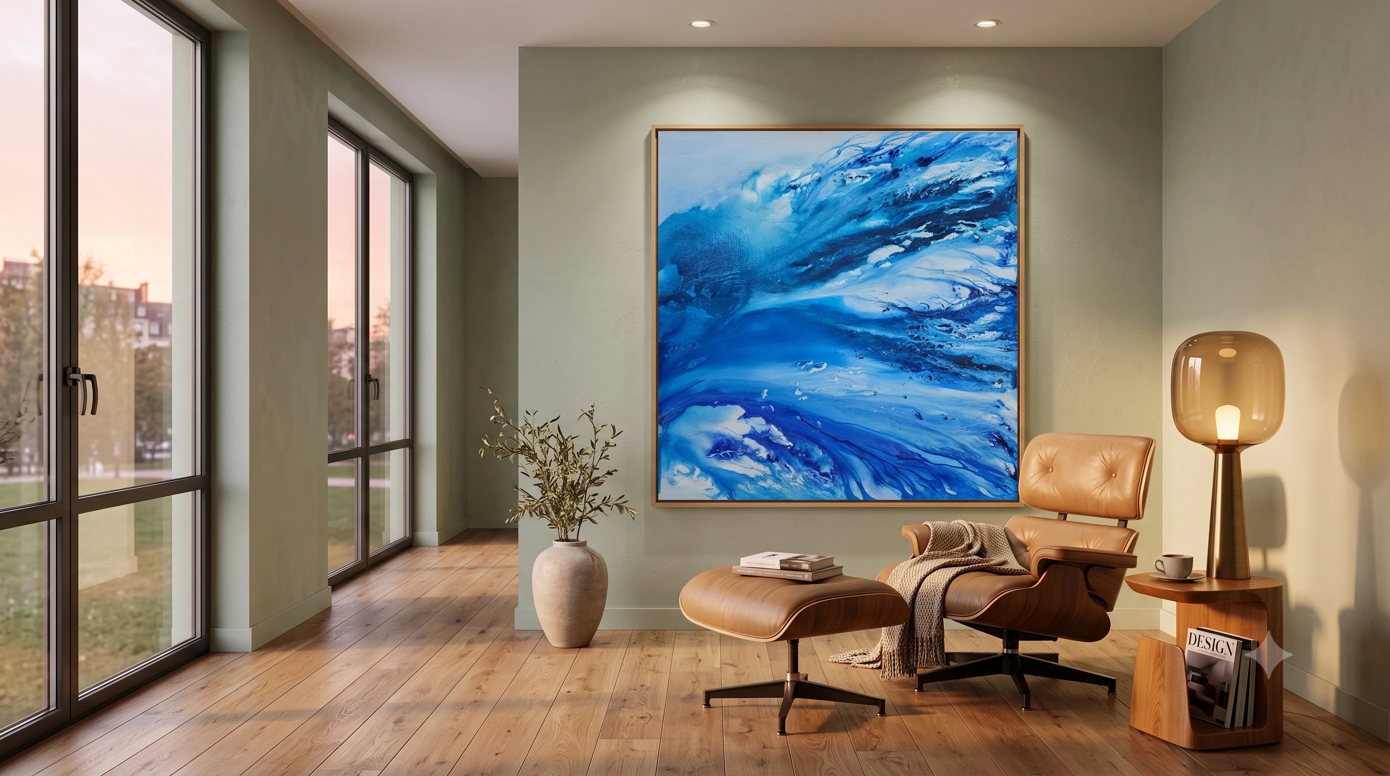 Blue Ocean Art – Modern Abstract Wall art for living room