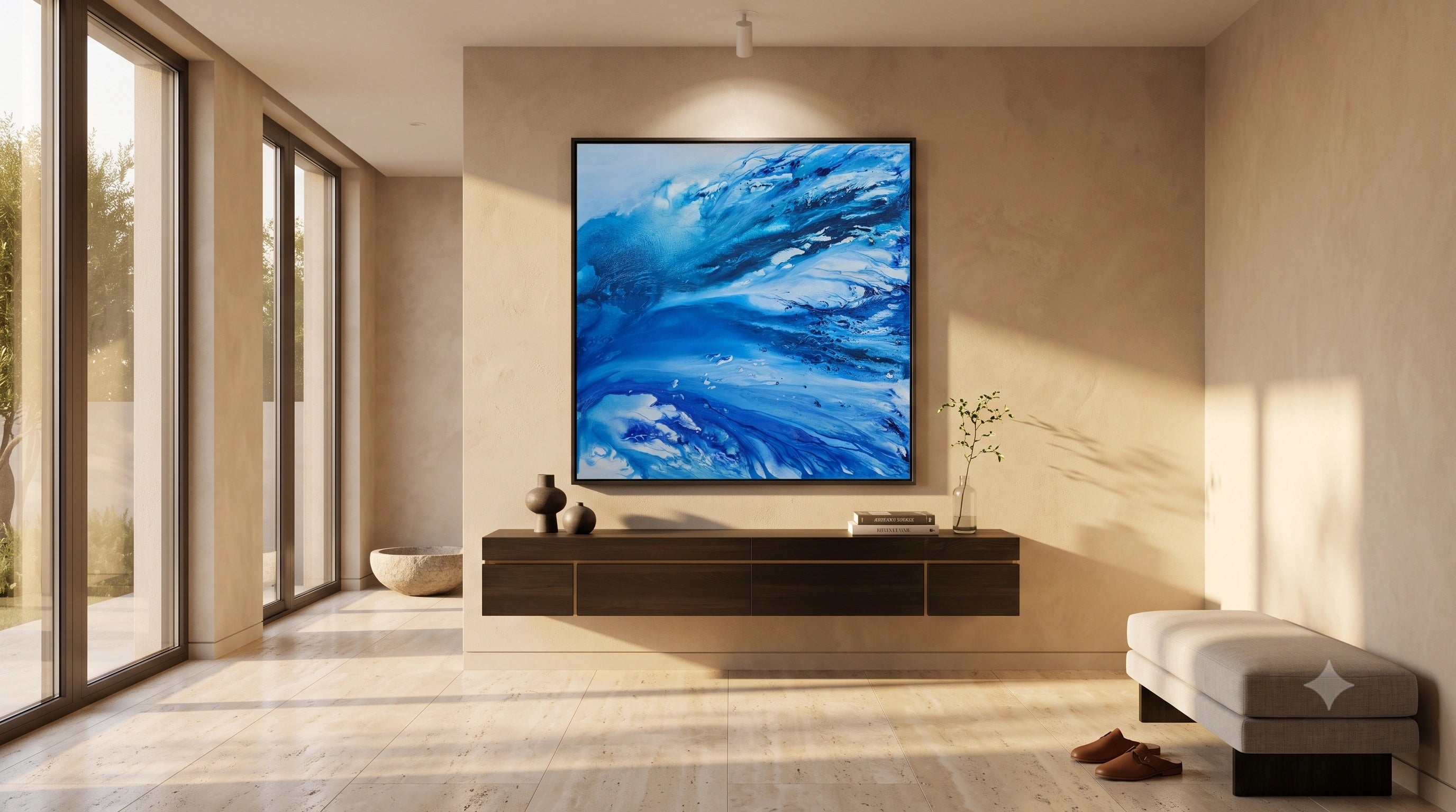 Blue Ocean Art – Modern Abstract Wall art for living room