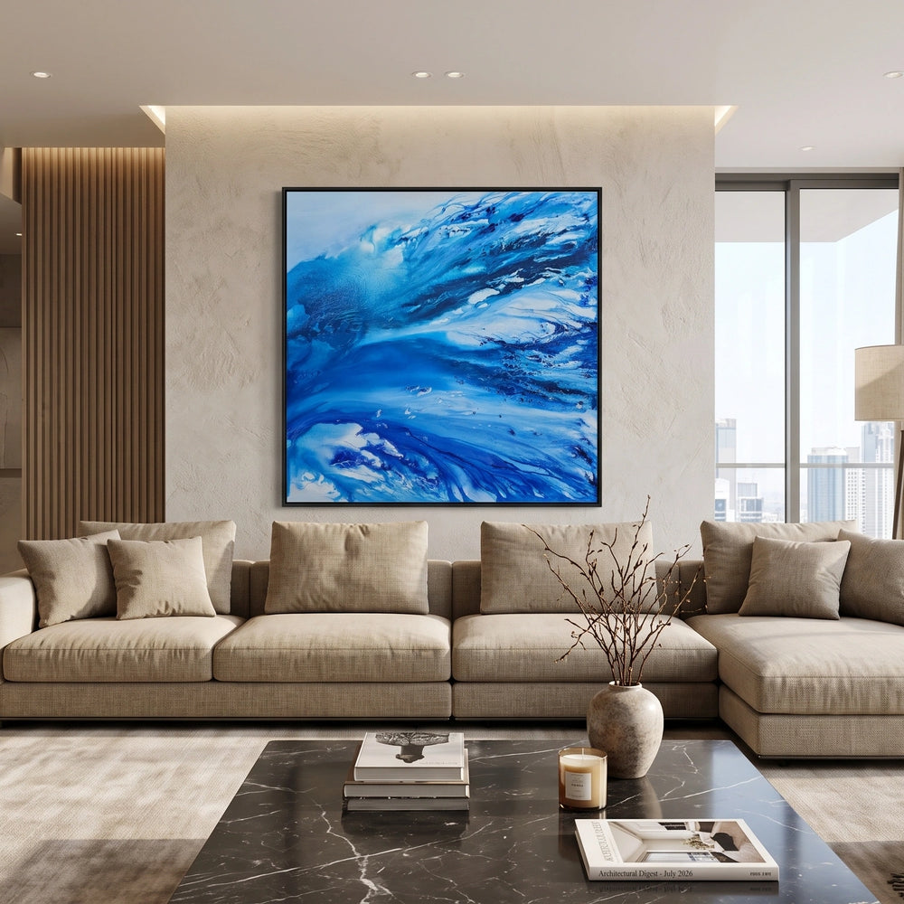 Blue Ocean Art – Modern Abstract Wall art for living room