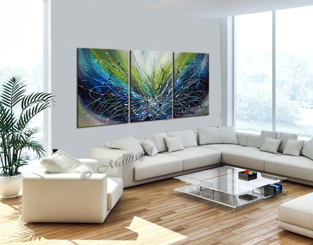 Wall Art | Jackson Pollock style painting - Ocean Sparkle