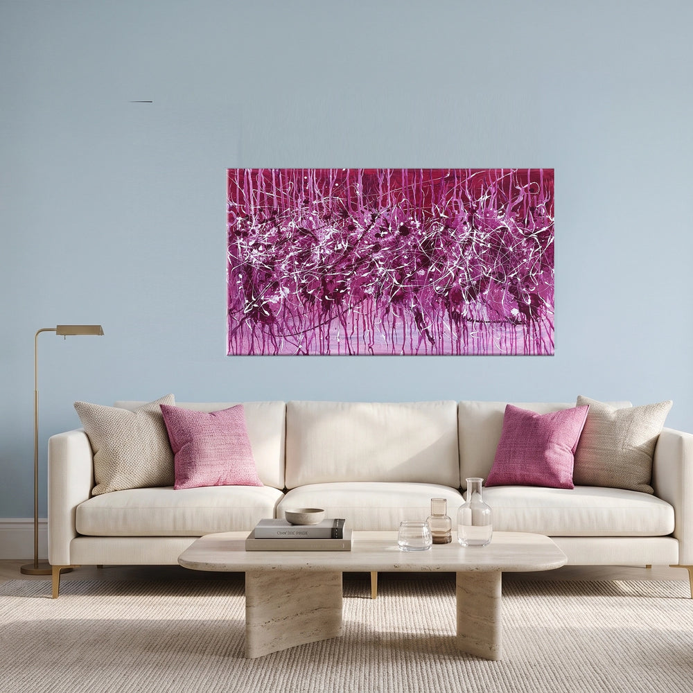 Pink Abstract Wall Art Home Decor For Luxury Homes | Pink Magenta Energy