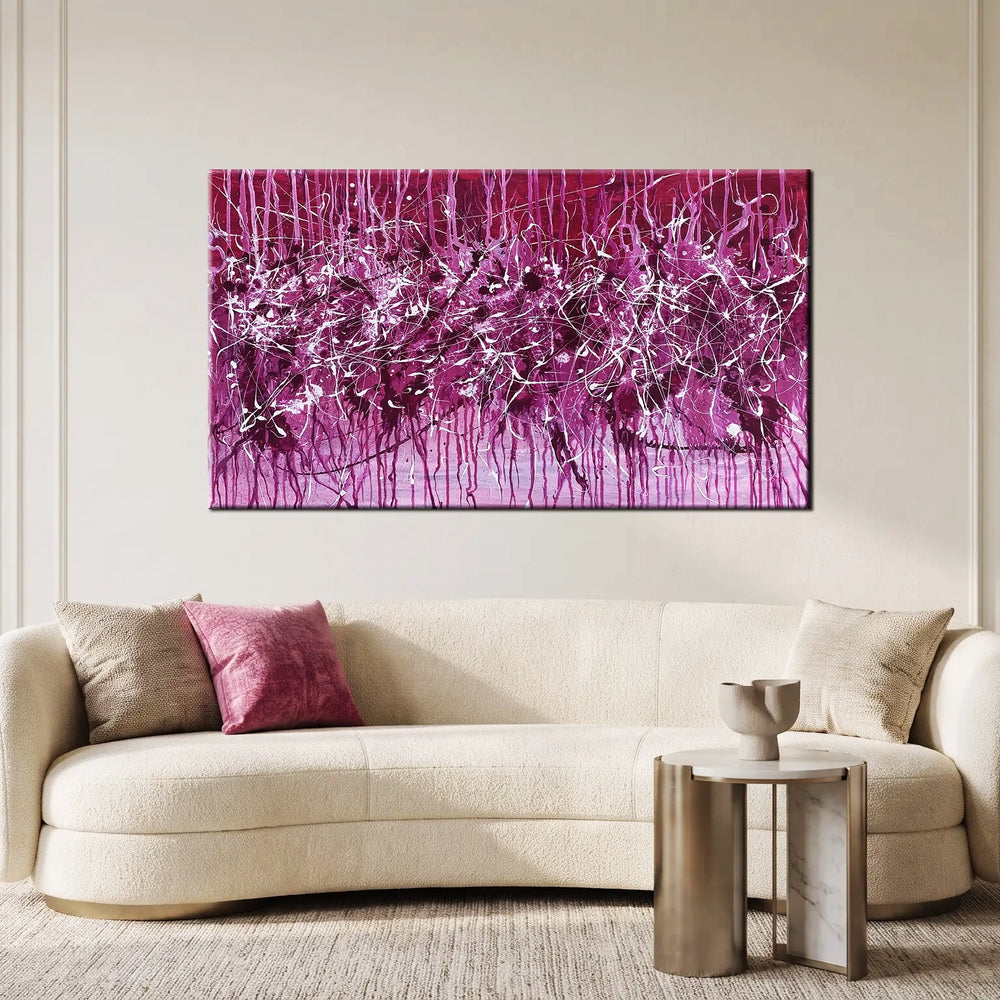 Pink Abstract Wall Art Home Decor For Luxury Homes | Pink Magenta Energy