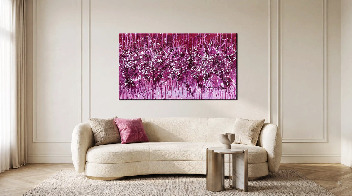 Pink Abstract Wall Art Home Decor For Luxury Homes | Pink Magenta Energy