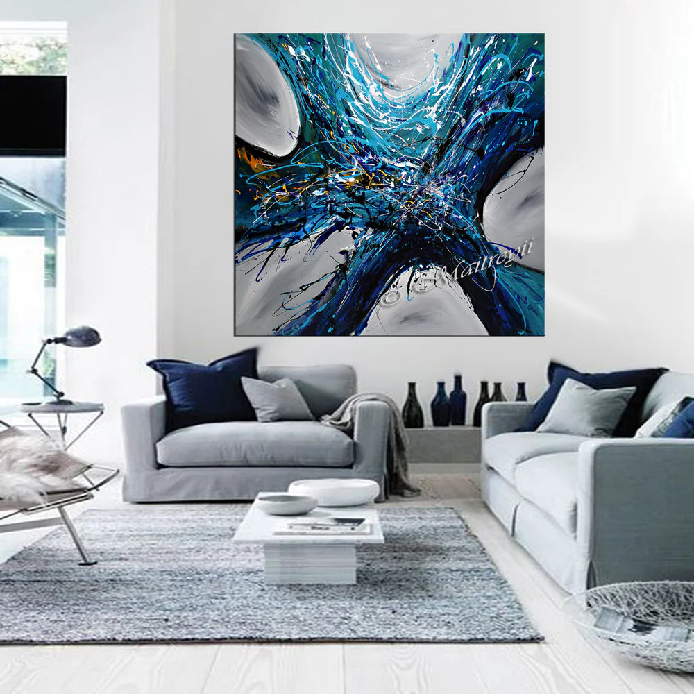 Large Modern Art Oil Painting on Canvas Modern Wall Art - Power of Elegance