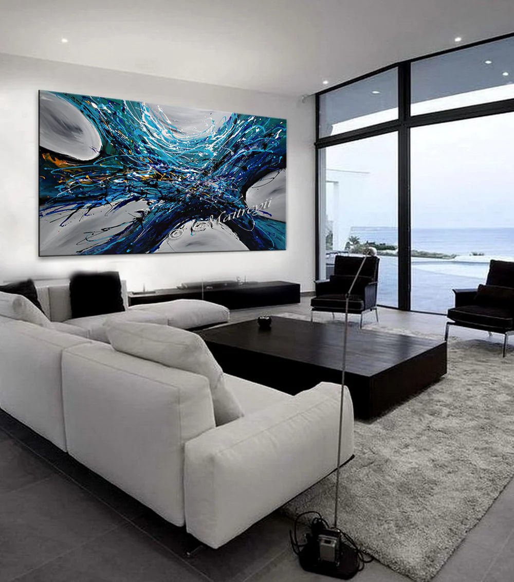 Large Modern Art Oil Painting on Canvas Modern Wall Art - Power of Elegance