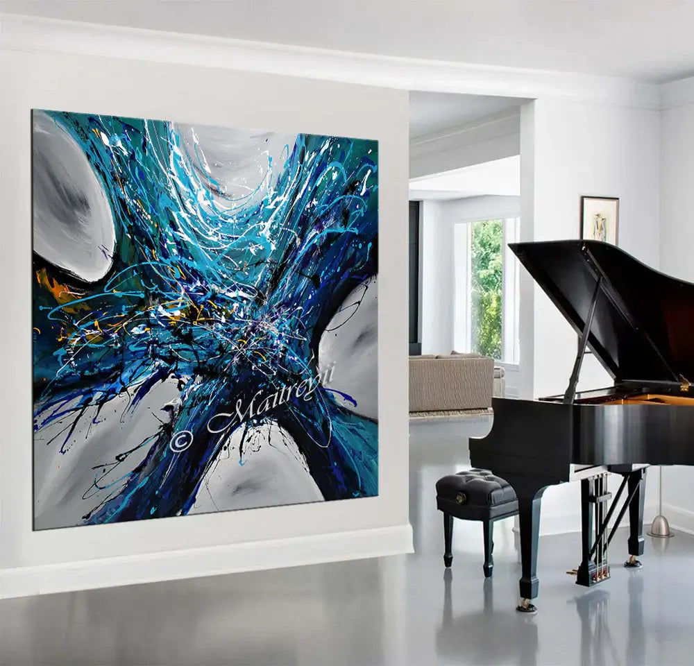 Wall Art Jackson Pollock Style Artwork Paintings Home Art - Power of Elegance