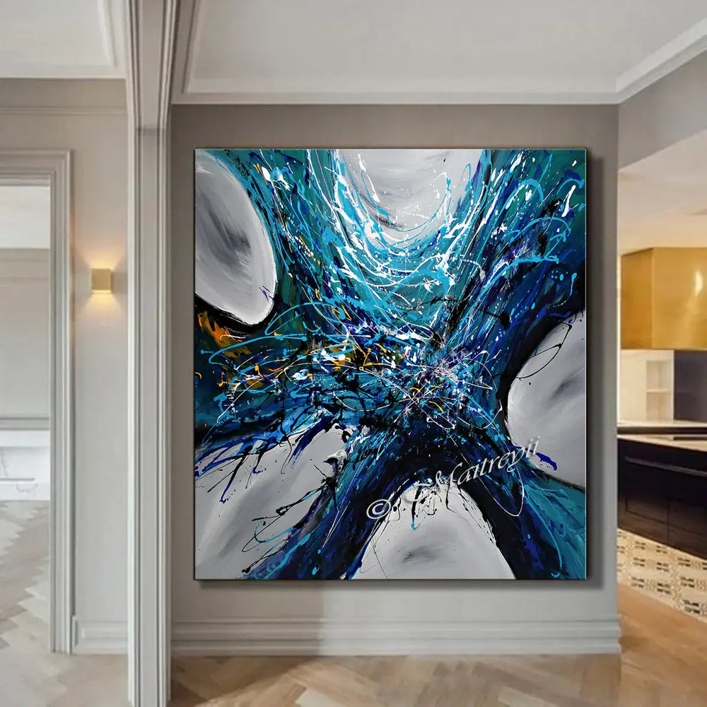 Wall Art Jackson Pollock Style Artwork Paintings Home Art - Power of Elegance