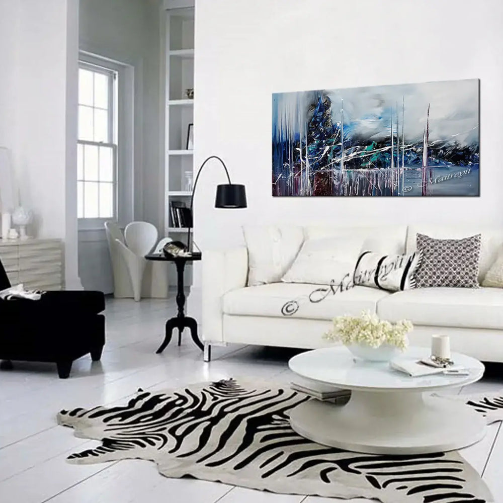 Abstract Modern Art Oil Painting For Sale - Quiet morning