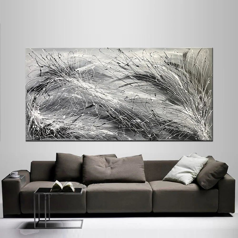 Abstract Painting Drip Art large canvas wall art for living room decor