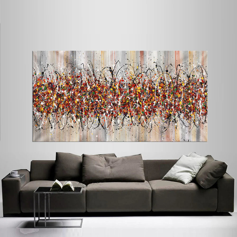 Large Modern Art – Jackson Pollock Style Wall Art - Beauty of bridge 24