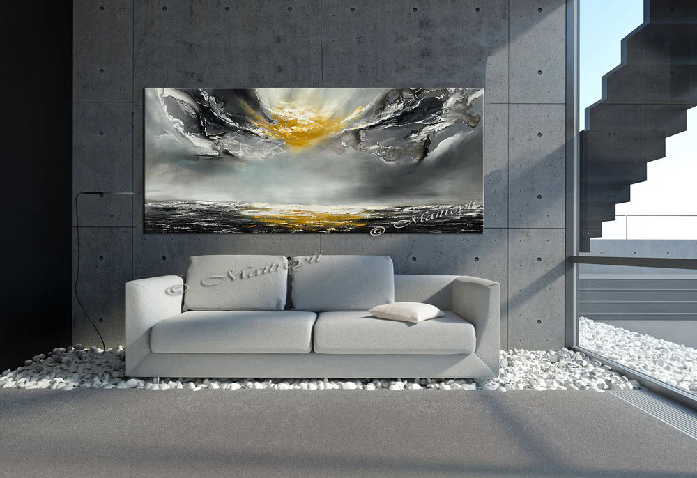 Large Ocean Art Oil Painting on Canvas - Modern Wall Art - Seascape 5