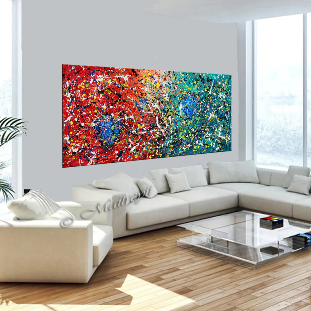 Gifts Diamond Painting Holiday ornament Jackson Pollock Style | Large Wall Art | Home Decor - Diamond 2