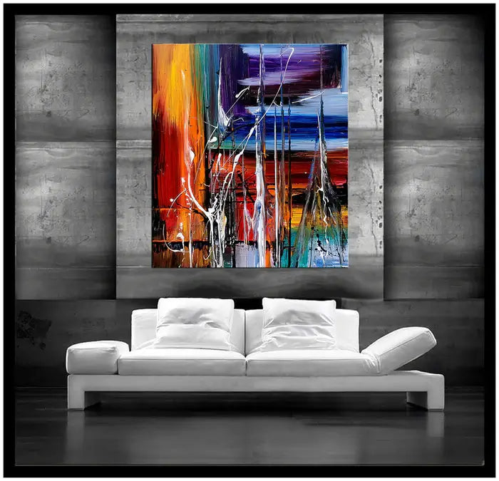 Wall Art Paintings For Sale Original Artwork On Canvas, Vertical painting Red Interior Decor - Unreal Beauty 12