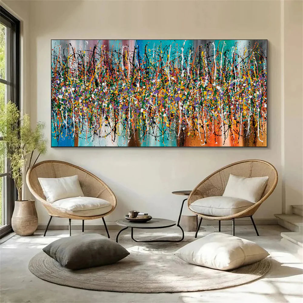 Mothers Day Gifts Wall Art Jackson Pollock Style Artwork Paintings Home Decor - Beauty of Bridge 19