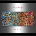 Art Piece Abstract Paintings | Jackson Pollock Style | Large Modern Art - Vintage Beauty 5