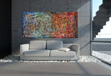 Art Piece Abstract Paintings | Jackson Pollock Style | Large Modern Art - Vintage Beauty 5