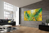 Abstract Artwork Jackson Pollock Orange yellow Fall Painting extra large Modern abstract art Modern Wall art canvas - Vintage Beauty 104