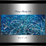 Florida Wall Art, Blue Painting, Original Artwork - Vintage Beauty 108
