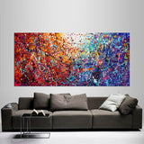 Jackson Pollock Red Painting extra large abstract art Modern Wall oversize canvas - Vintage Beauty 110