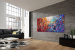 Jackson Pollock Red Painting extra large abstract art Modern Wall oversize canvas - Vintage Beauty 110
