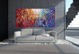 Jackson Pollock Red Painting extra large abstract art Modern Wall oversize canvas - Vintage Beauty 110