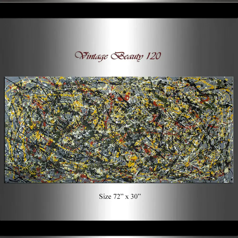 Original Paintings | One of a Kind | Jackson Pollock Style | Large Modern Art - Vintage Beauty 120