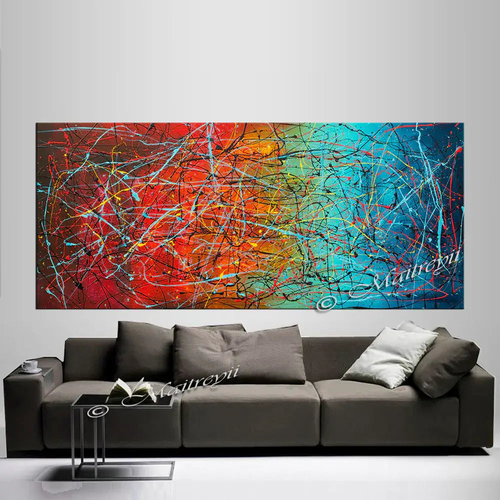 Abstract Modern art Original Paintings Jackson Pollock style - Vintage Beauty 12