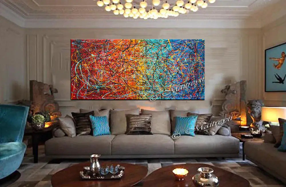 Jackson Pollock Style Abstract Modern Art - Vintage Beauty 13