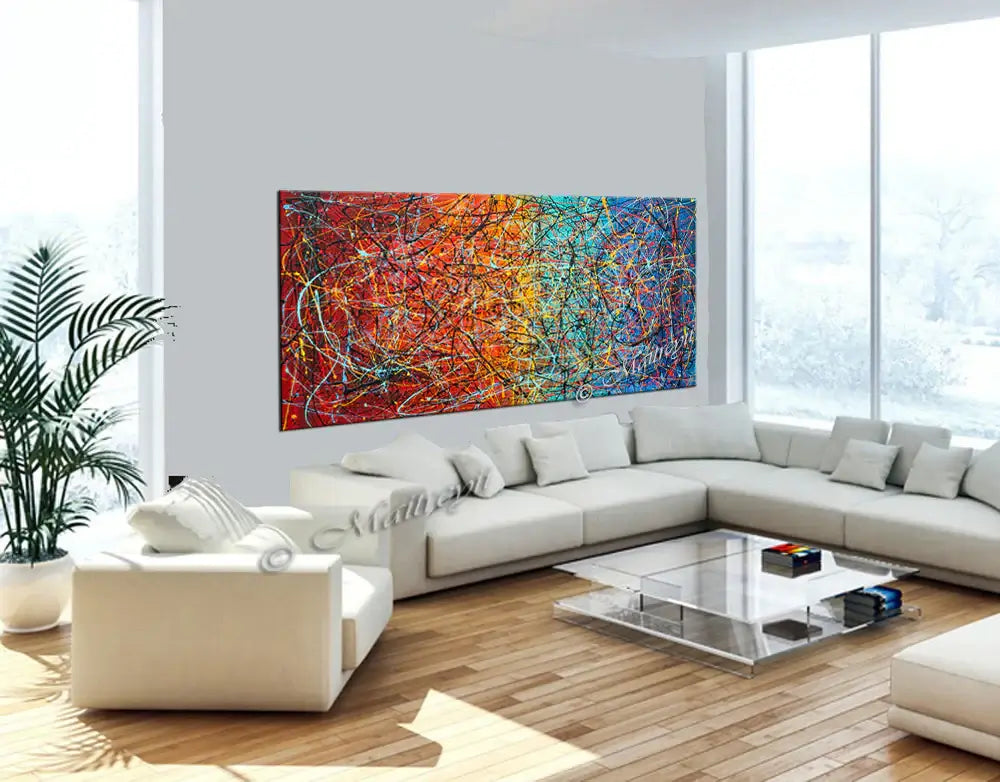 Jackson Pollock Style Abstract Modern Art - Vintage Beauty 13
