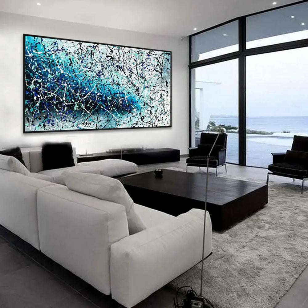 Painting Jackson Pollock Multiple Size Drip Style Abstract art on Canvas, large Wall Art - Vintage Beauty 153