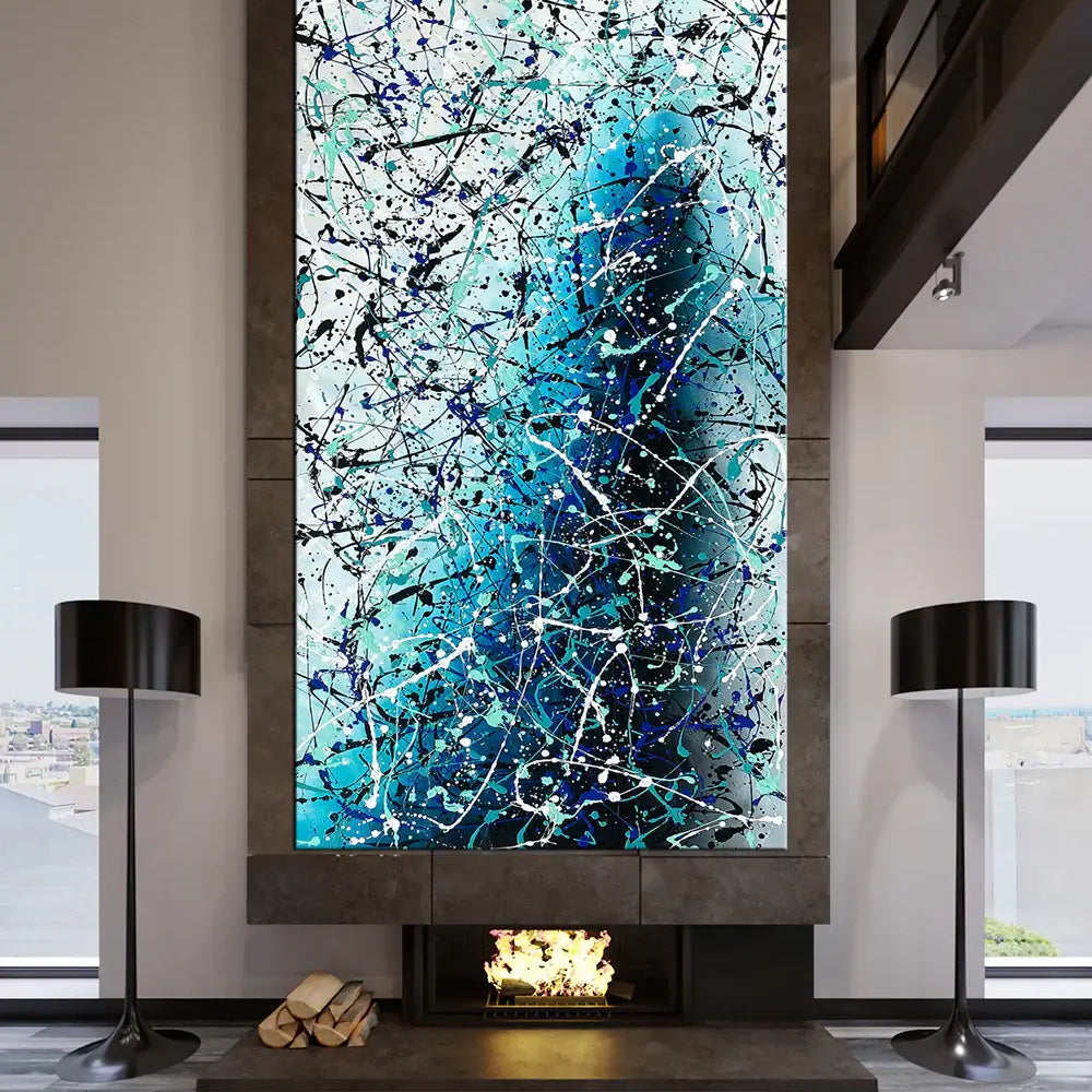 Painting Jackson Pollock Multiple Size Drip Style Abstract art on Canvas, large Wall Art - Vintage Beauty 153