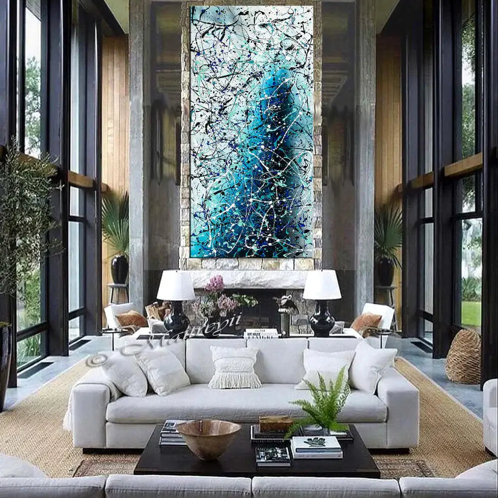 Painting Jackson Pollock Multiple Size Drip Style Abstract art on Canvas, large Wall Art - Vintage Beauty 153