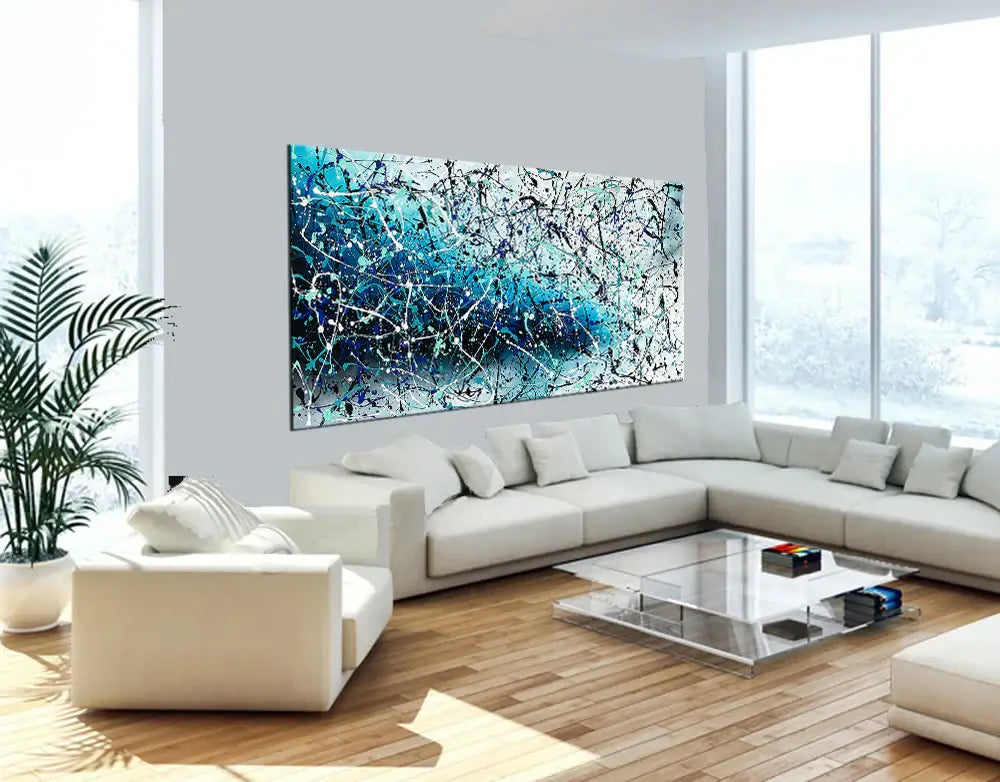 Painting Jackson Pollock Multiple Size Drip Style Abstract art on Canvas, large Wall Art - Vintage Beauty 153