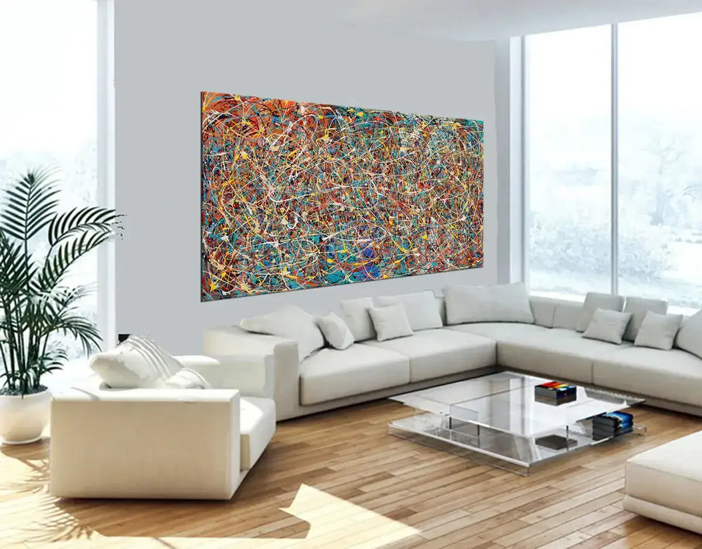 Contemporary Wall Art – Large Modern Art - Jackson Pollock style - Vintage Beauty 158