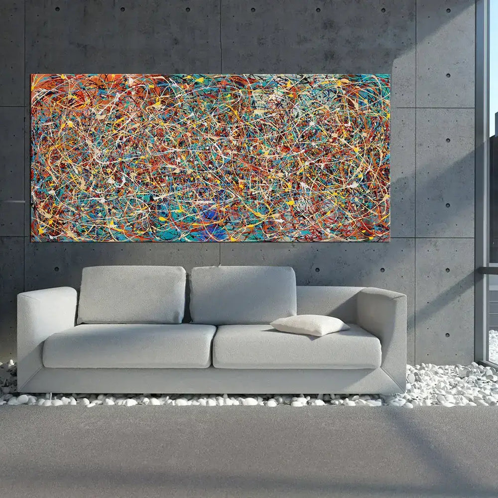 Contemporary Wall Art – Large Modern Art - Jackson Pollock style - Vintage Beauty 158