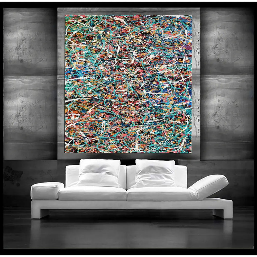 Contemporary Wall Art – Large Modern Art - Jackson Pollock style - Vintage Beauty 158