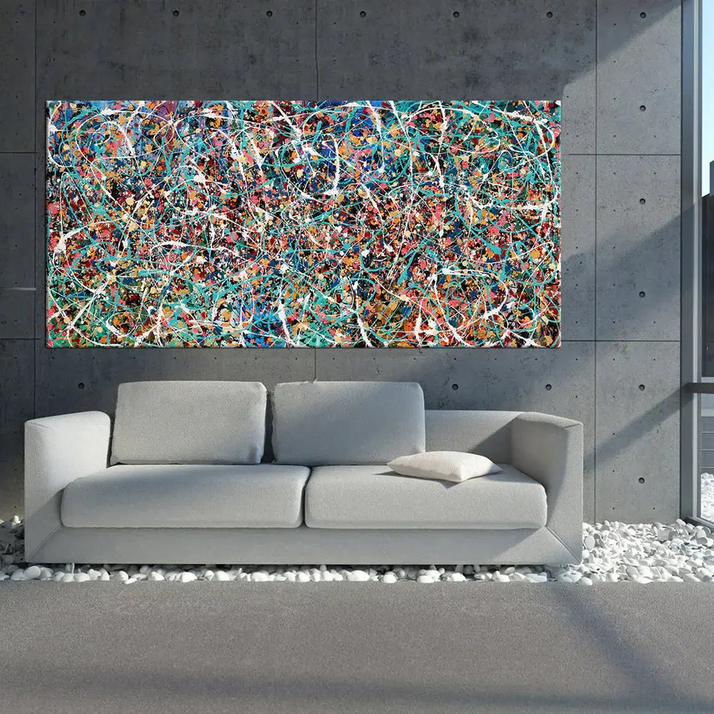 Contemporary Wall Art – Large Modern Art - Jackson Pollock style - Vintage Beauty 160