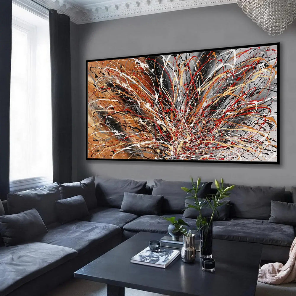 Pollock Inspired Wall Art | Abstract Painting - Vintage Beauty 160