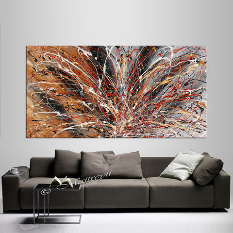Jackson Pollock Red Painting large abstract art Modern Wall Decor - Vintage Beauty 160