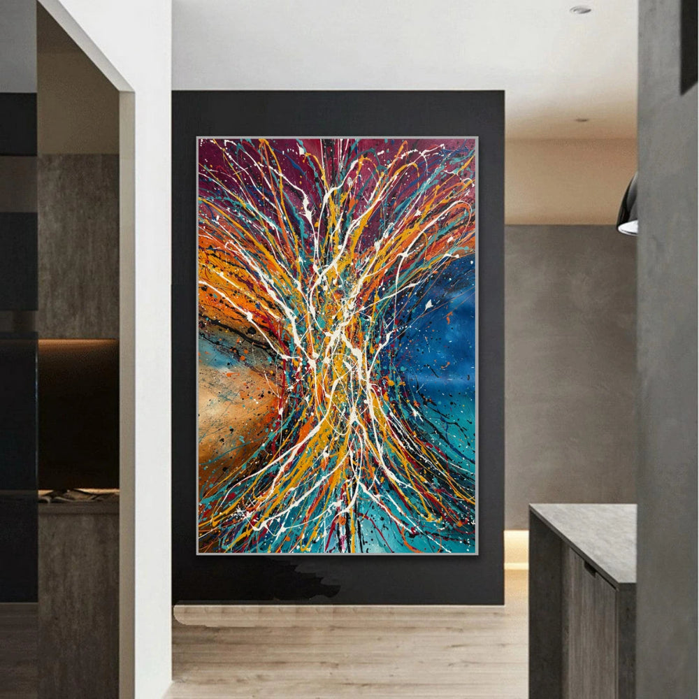 Jackson Pollock Style Painting | Modern Artwork - Vintage Beauty 163