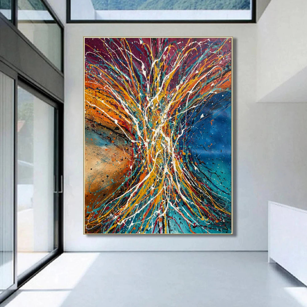 Jackson Pollock Style Painting | Modern Artwork - Vintage Beauty 163